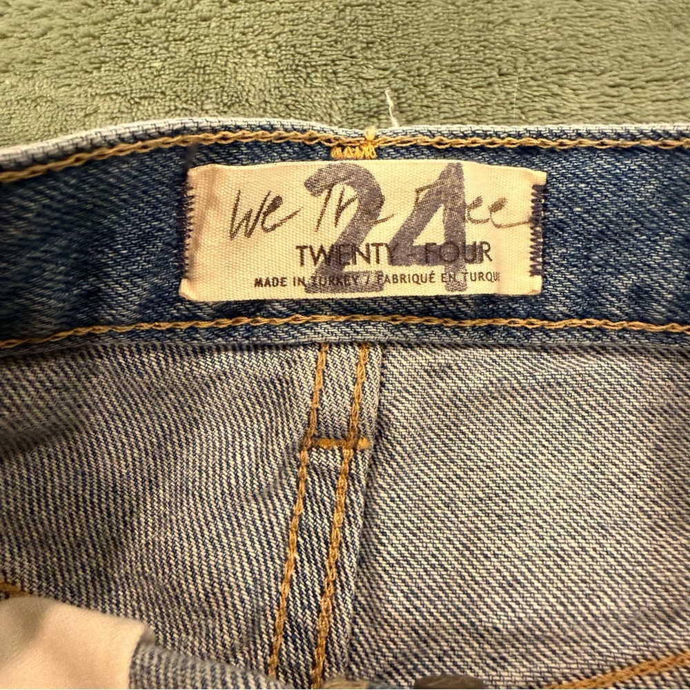 Free People Light Blue Distressed Denim Shorts 24 - Picture 3 of 14